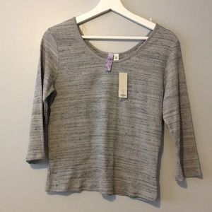 NWT - Francesca’s Grey Ripped Shirt